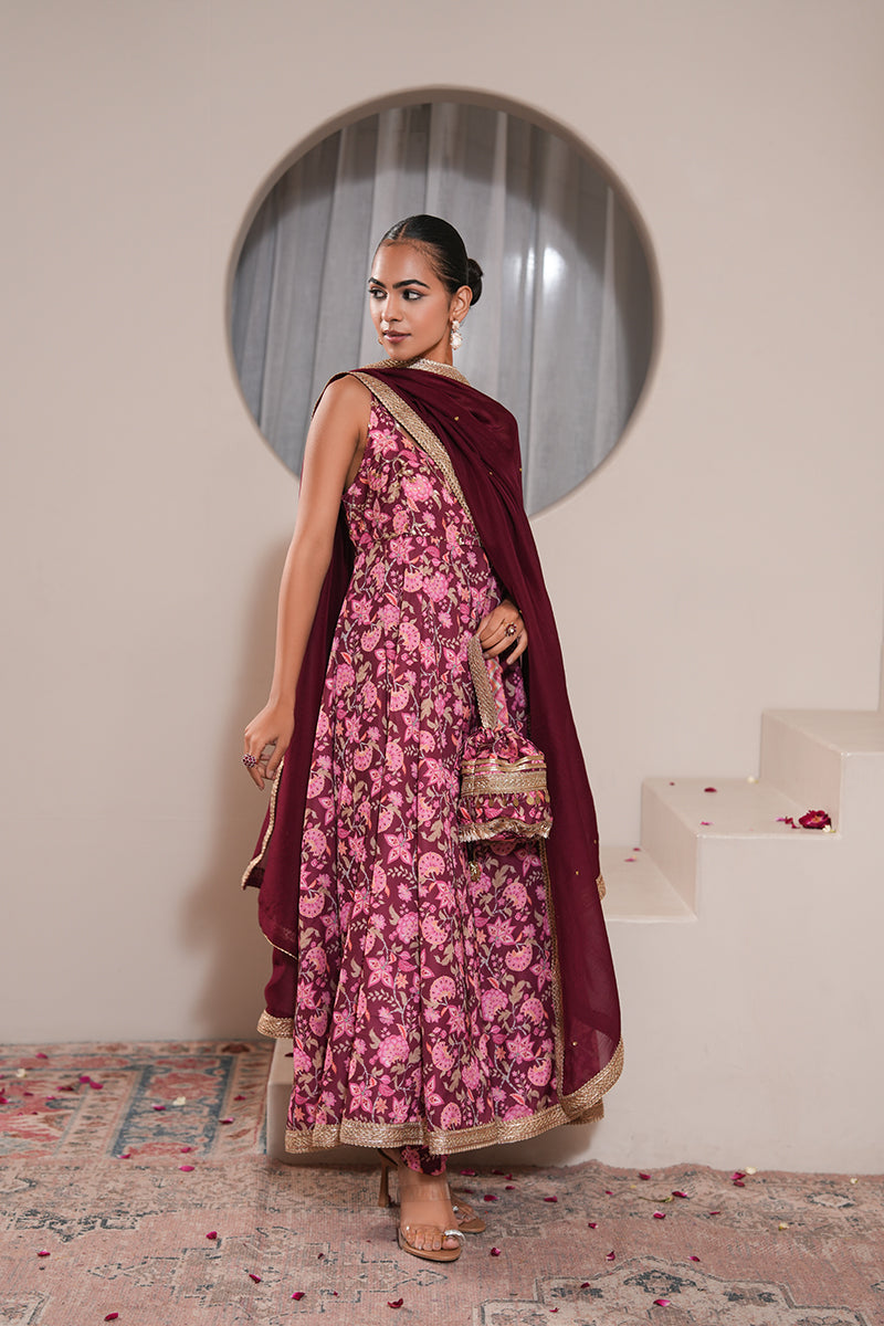 Petunia Gul Anarkali Set With Dupatta