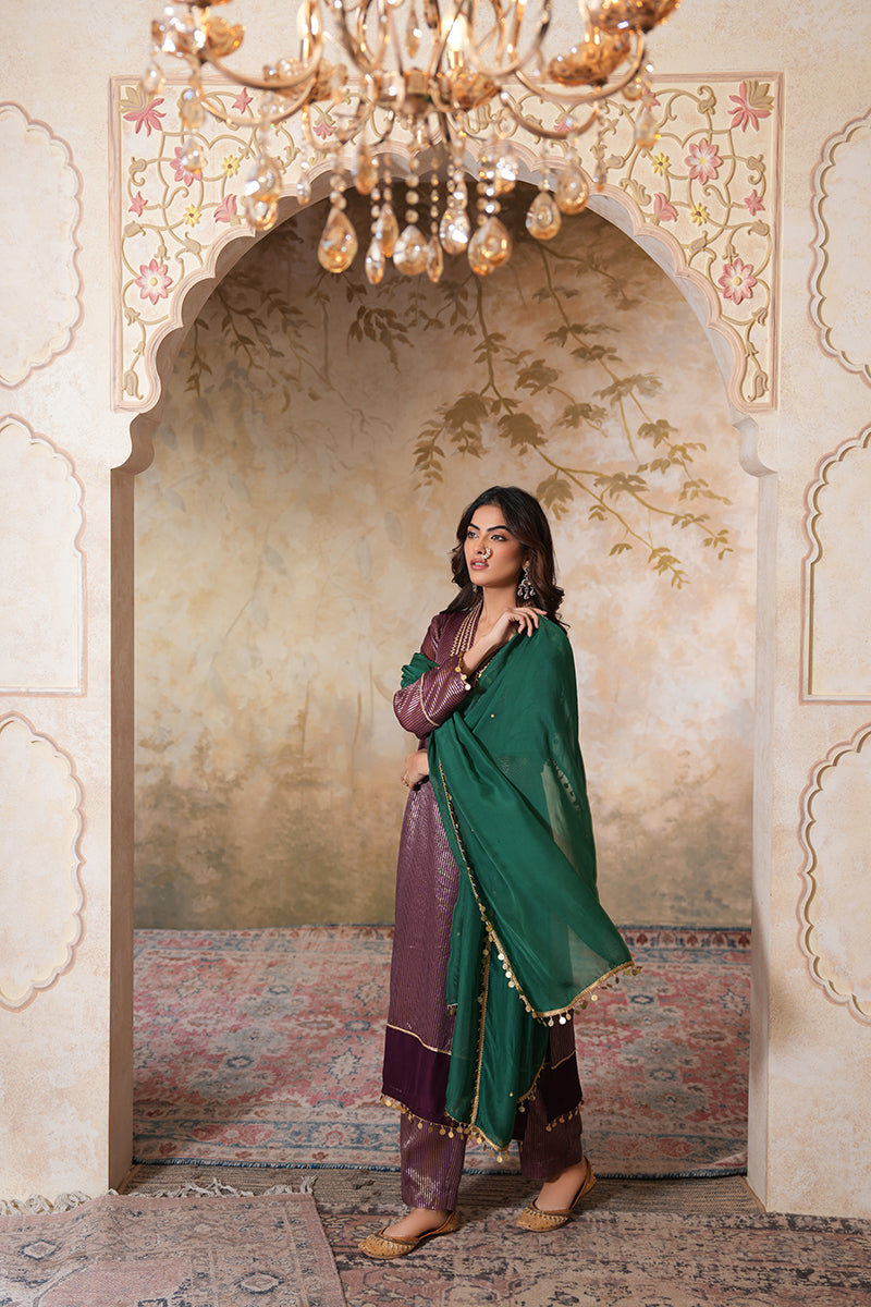 Gauhar Gota Kurta Set With Dupatta