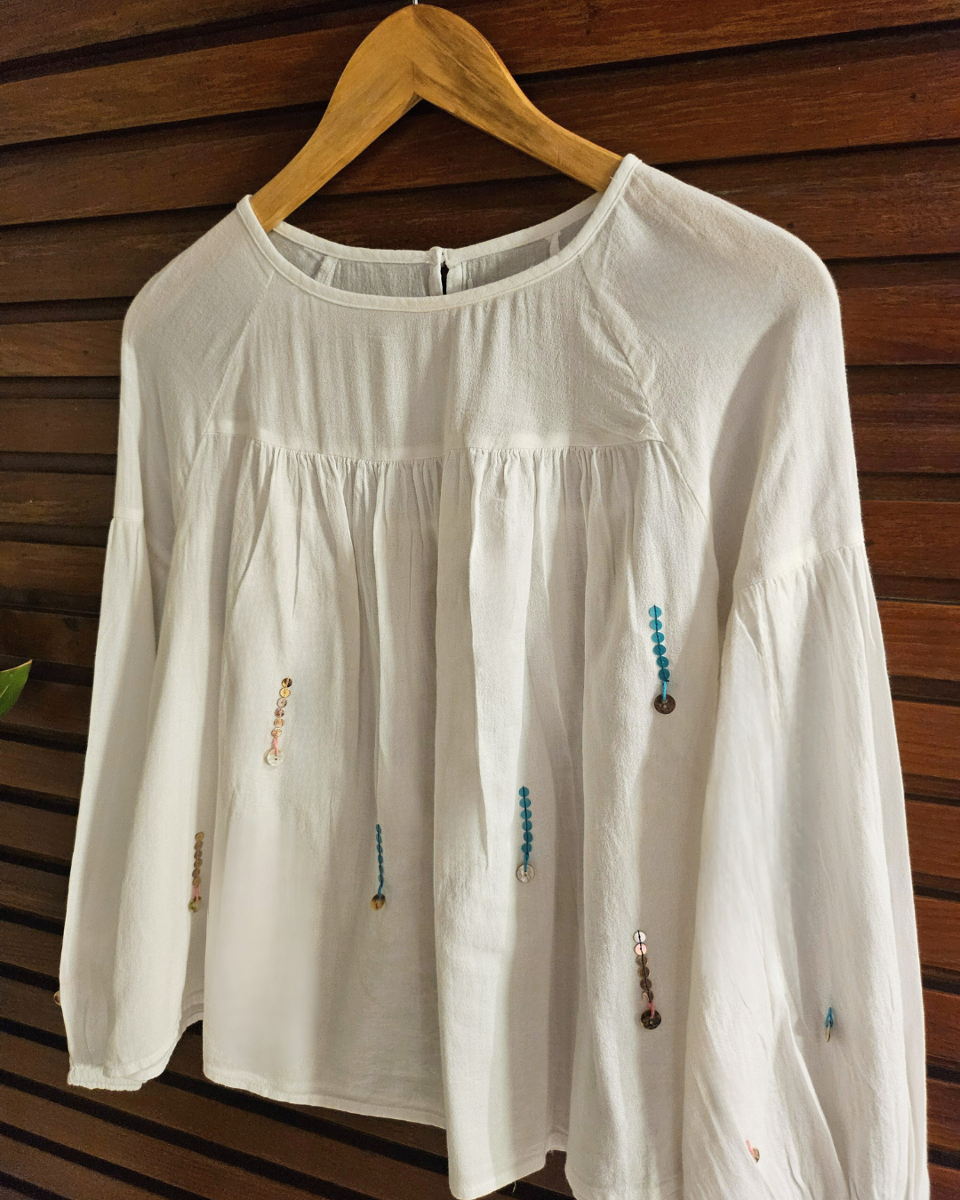 Sequin Shine Cotton Top