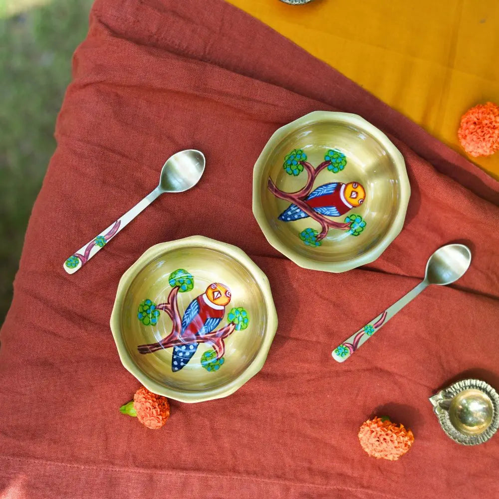 Tota Maina Brass Nut Bowl