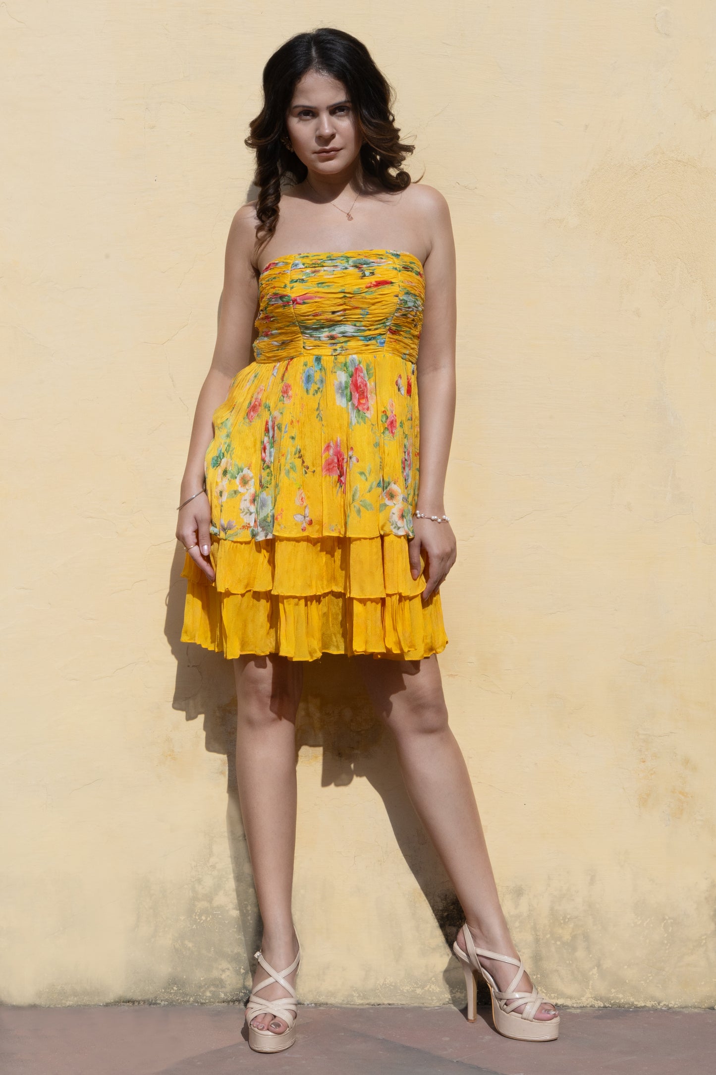 Flared layered tube dress online