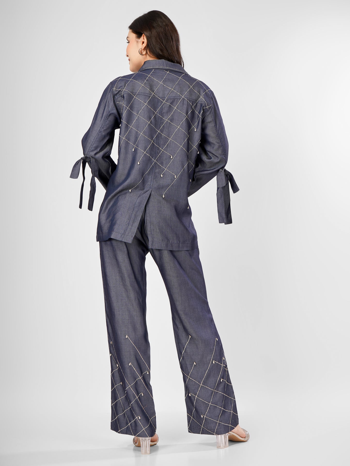 Rhinestone Denim Set