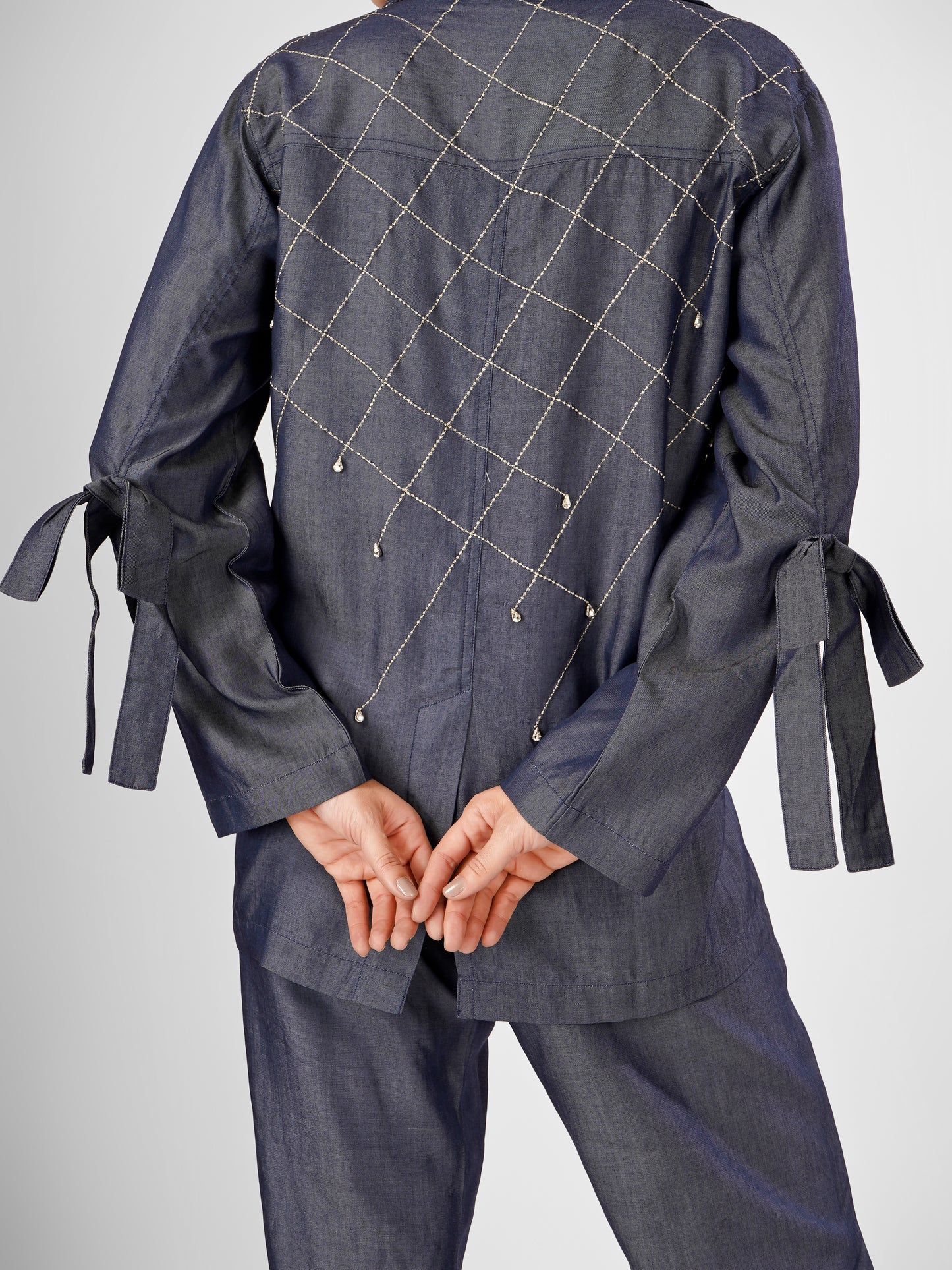 Rhinestone Denim Set
