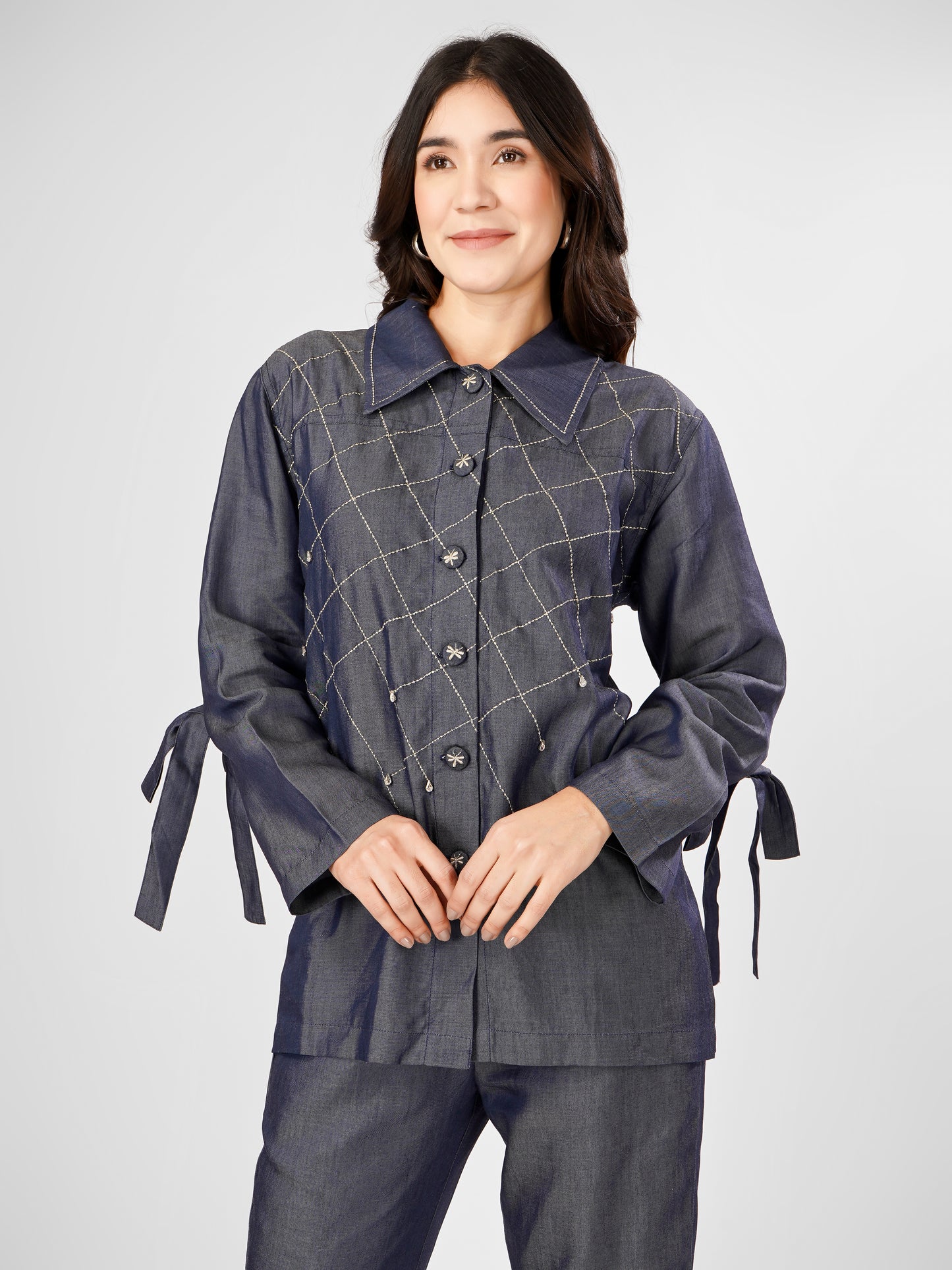 Rhinestone Denim Set