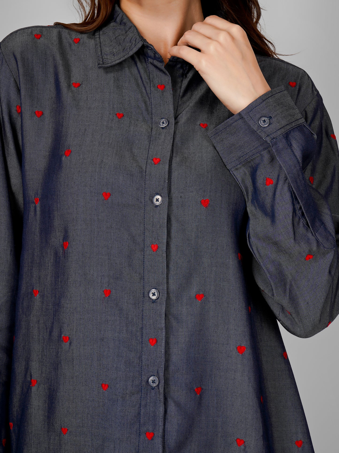 All Heart Shirt- Grey