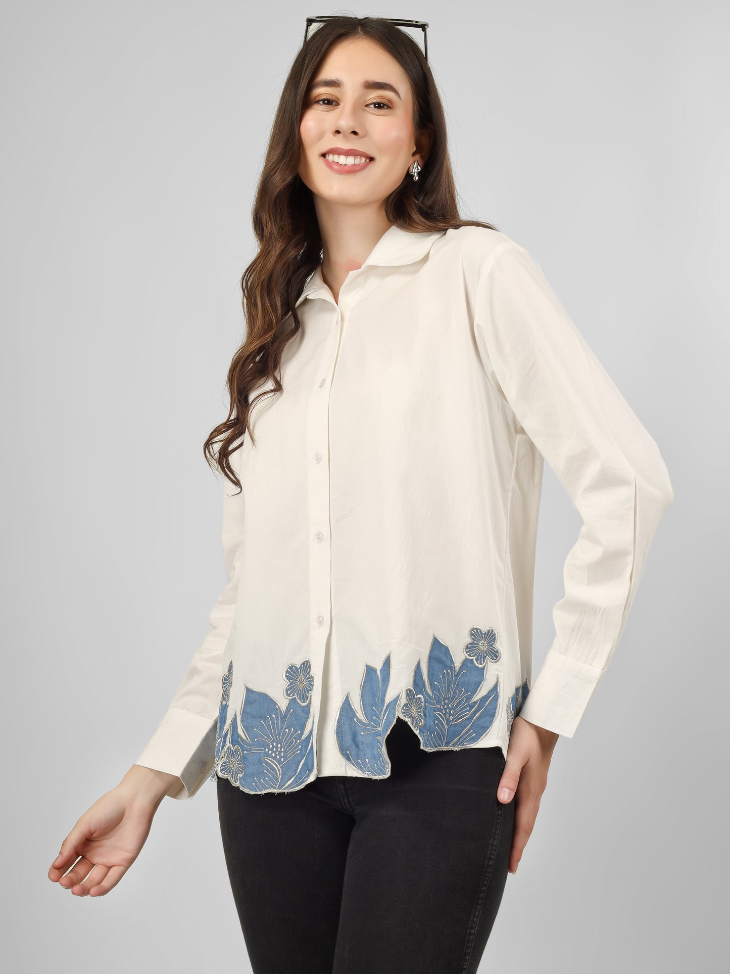 Floral Zari Shirt