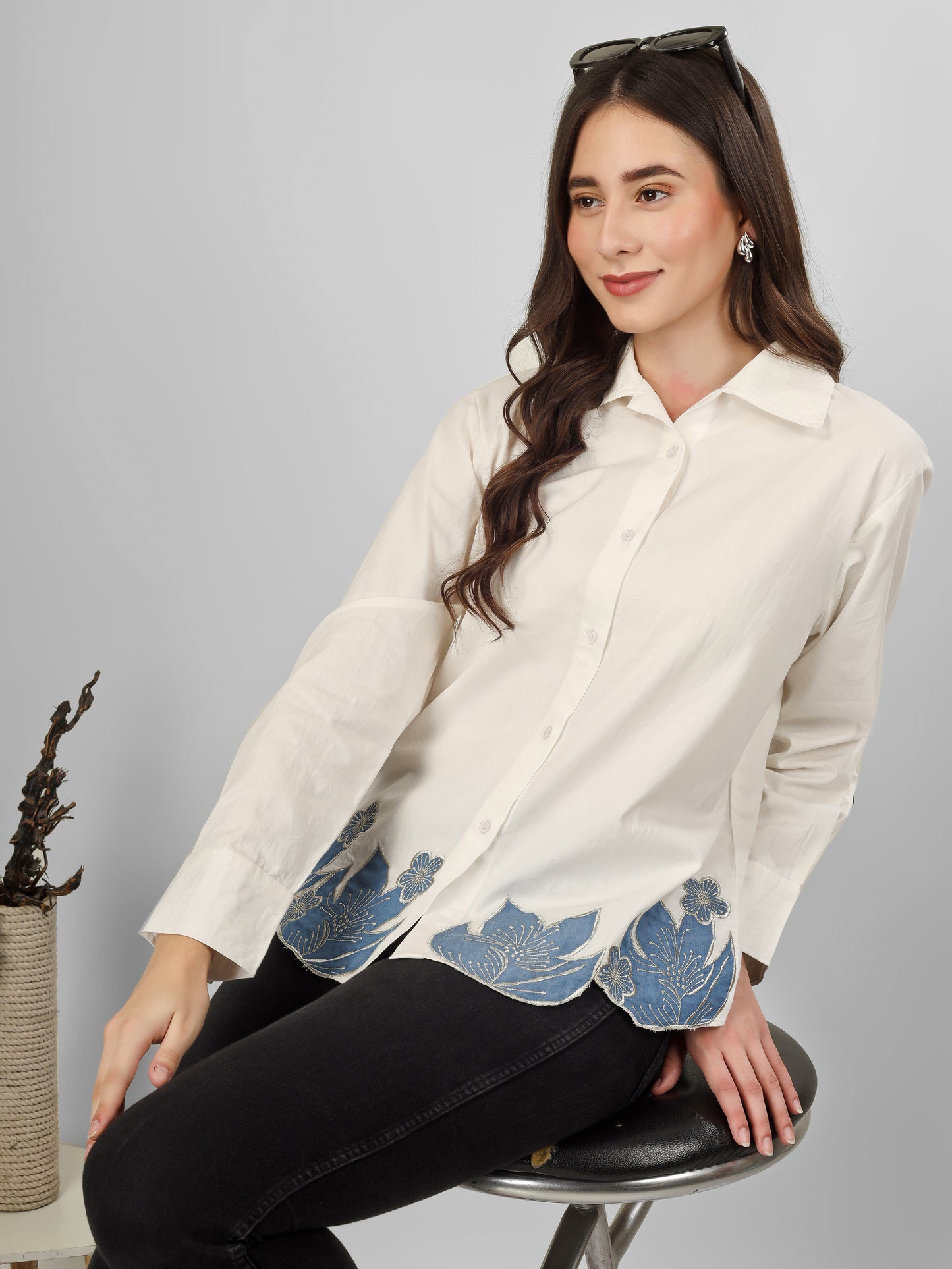 Floral Zari Shirt