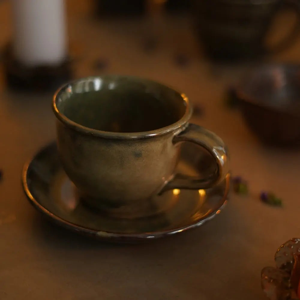 Sage Green Cup & Saucer