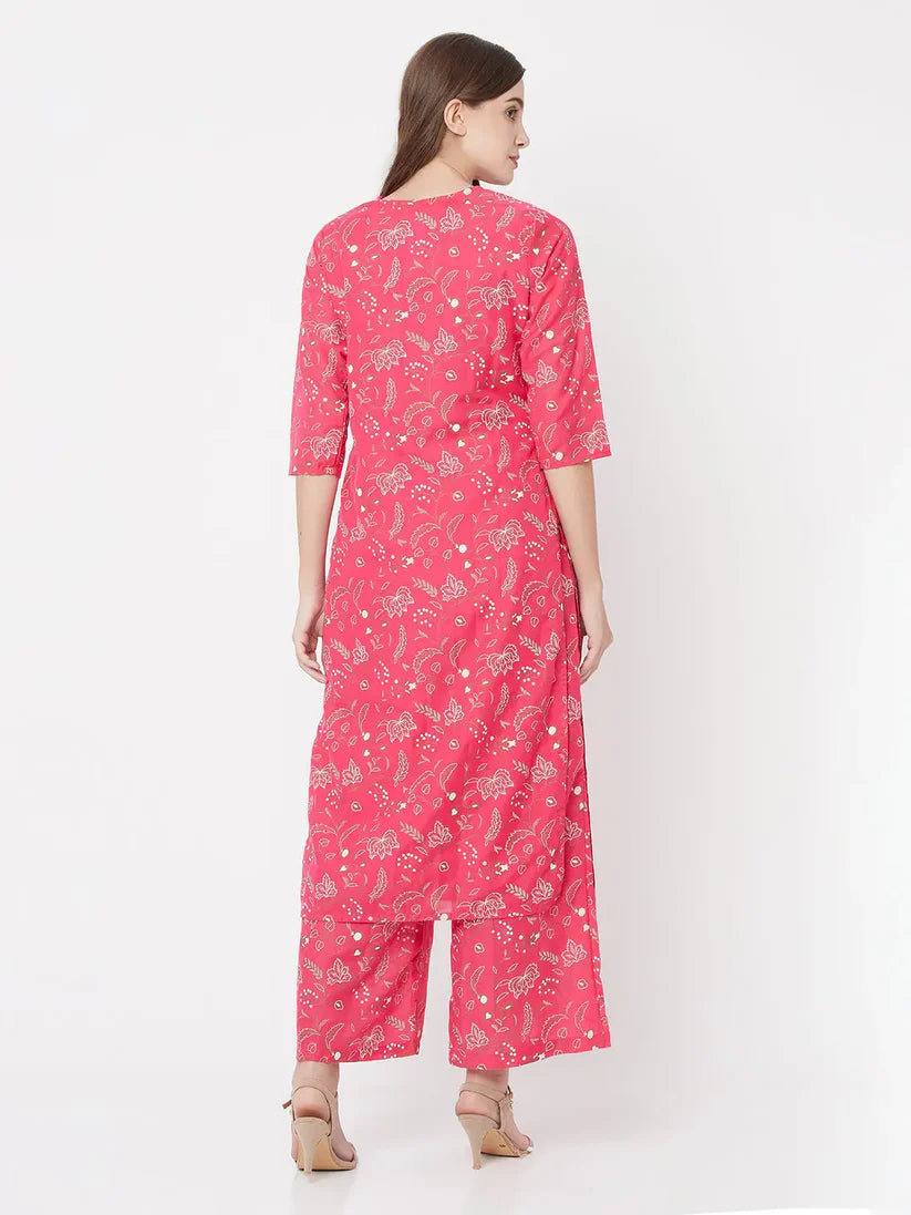 Blockprinted Kurta Set | Cotton Silk