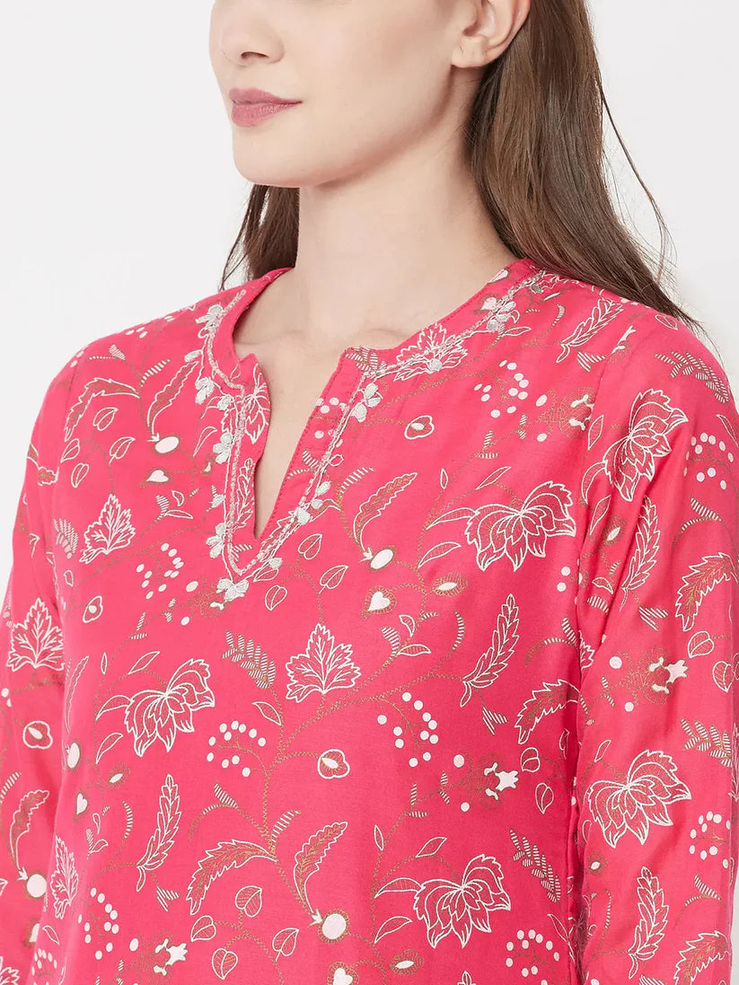 Blockprinted Kurta Set | Cotton Silk