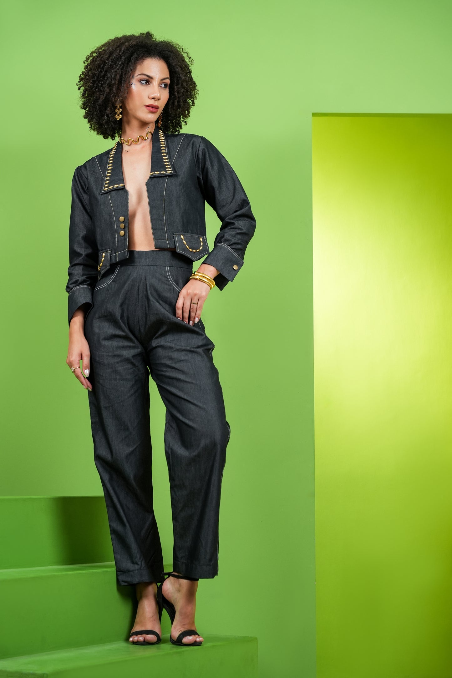 Retro Denim Co-ord Set