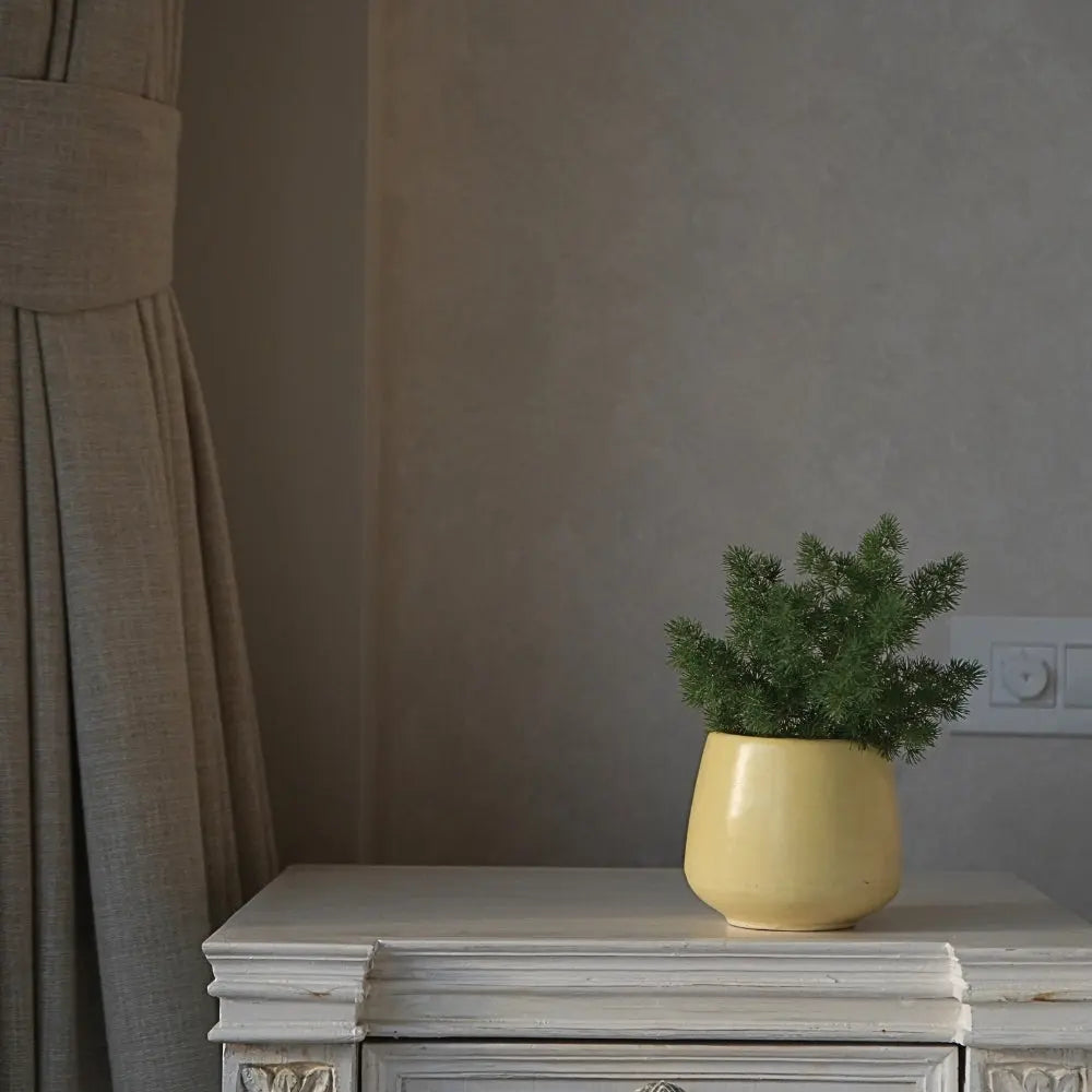 Stoneware Yellow Planter | Small