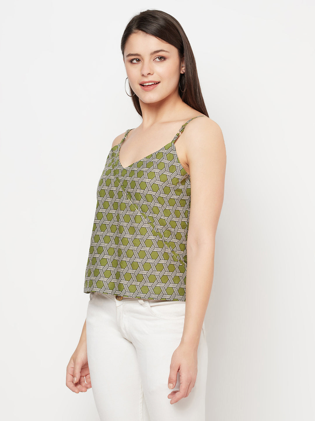 Blockprinted Adjustable Strap Top