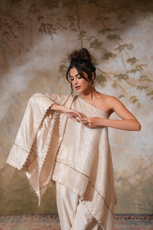 Kohra Tissue Silk Kaftan