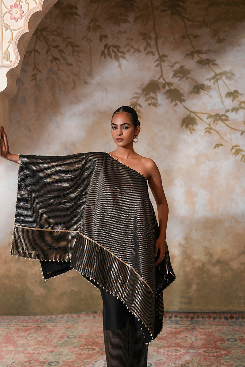 Kohl Tissue Silk Kaftan