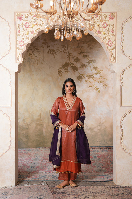 Zangi Gota Kurta Set With Dupatta
