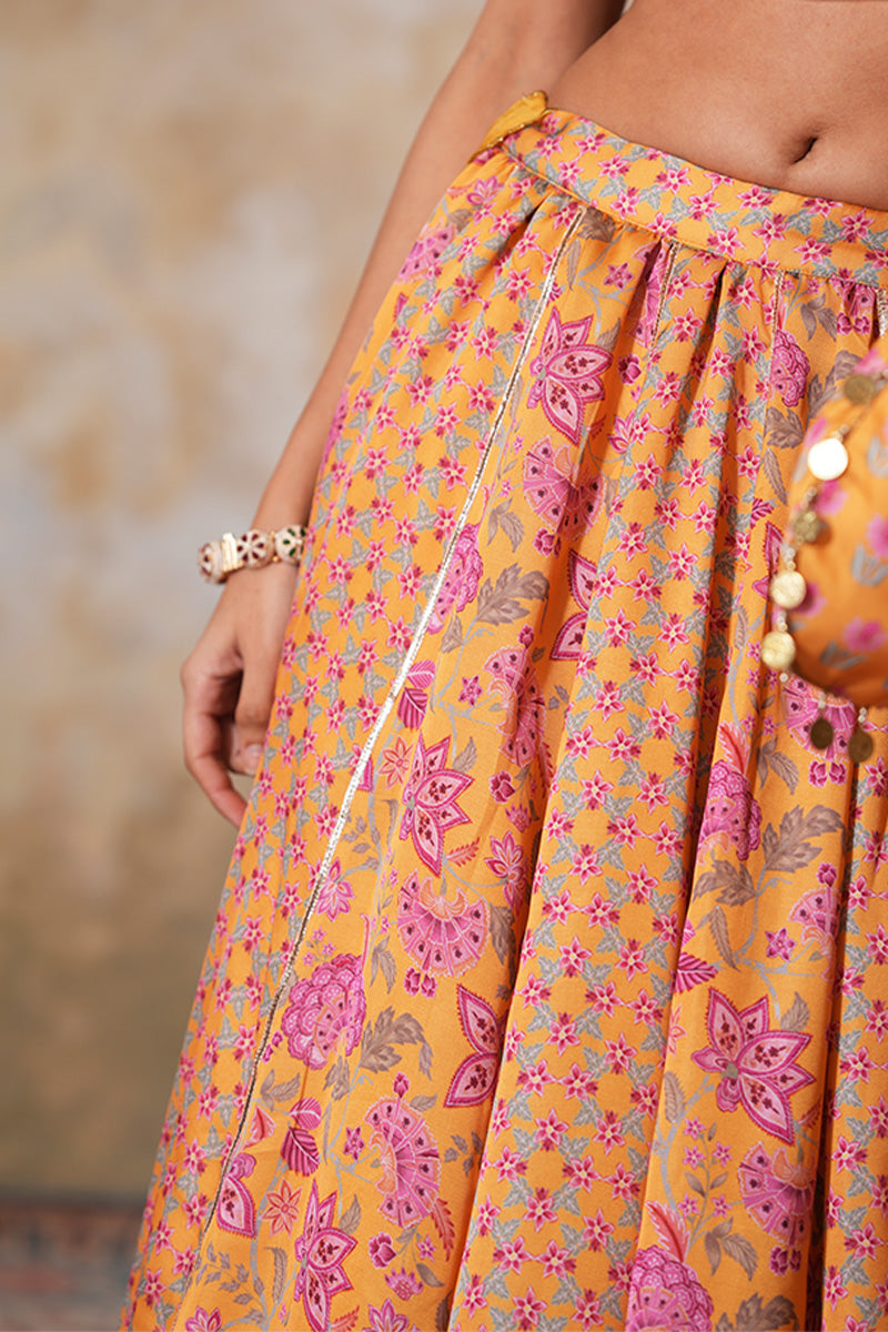 Kesariya Heer Lehenga Set With Dupatta