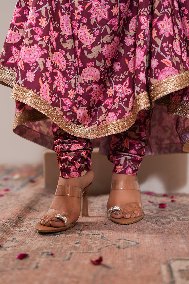 Petunia Gul Anarkali Set With Dupatta
