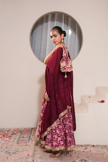 Petunia Gul Anarkali Set With Dupatta