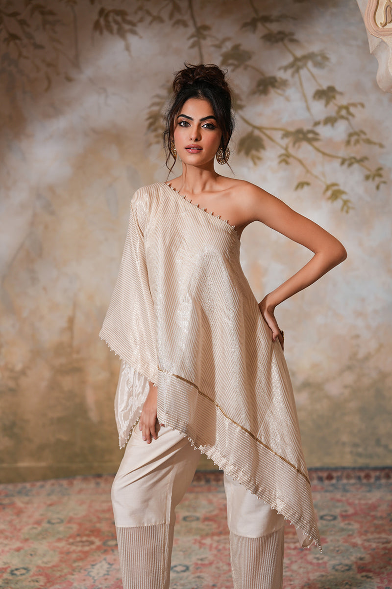 Kohra Tissue Silk Kaftan