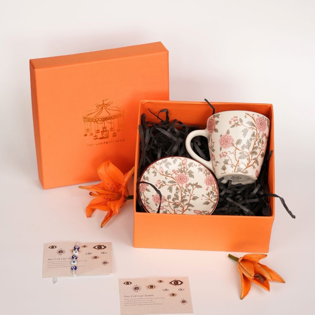 The floral set rakhi box