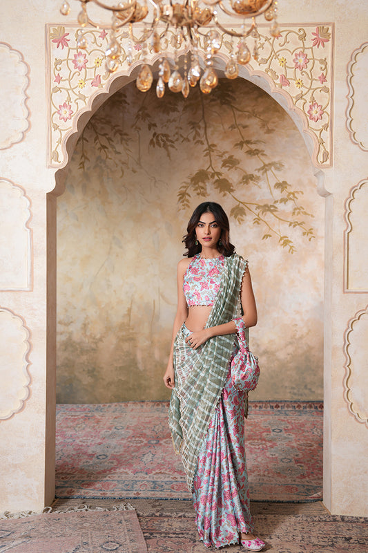 Seher Pearl Tissue Silk Saree