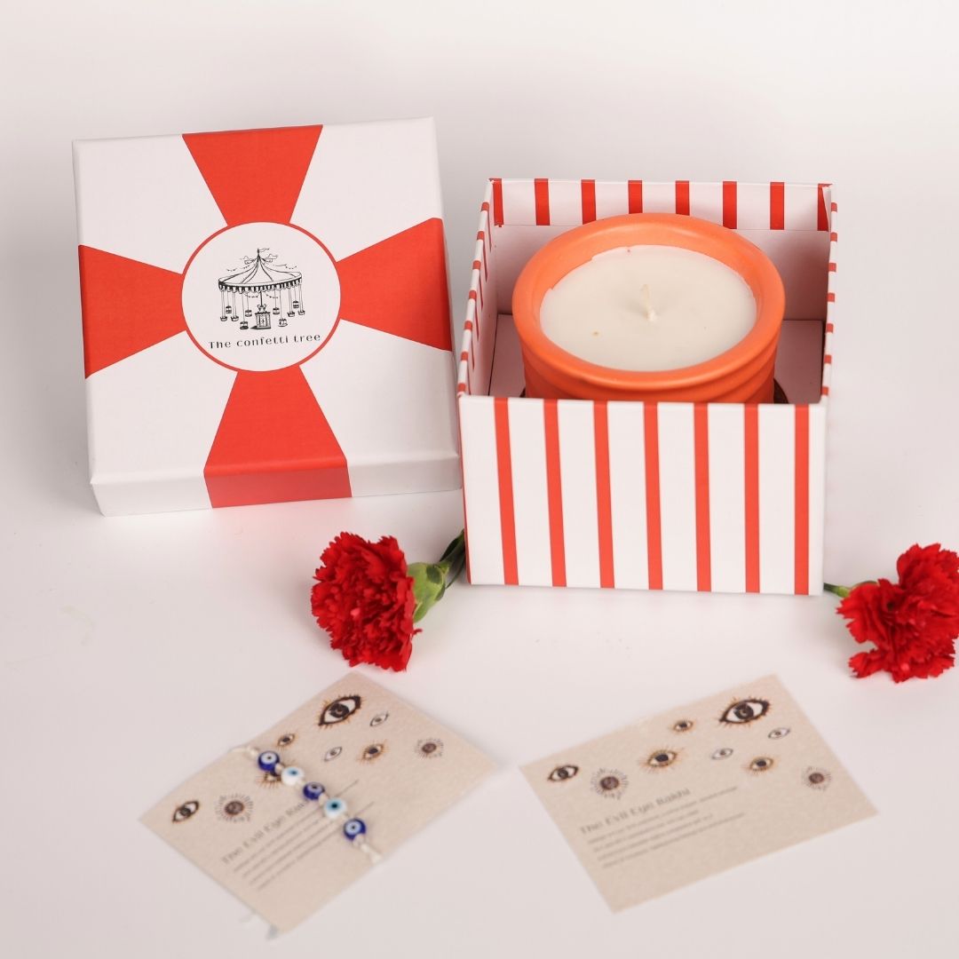 Suraksha Sutra Rakhi Box | Orange