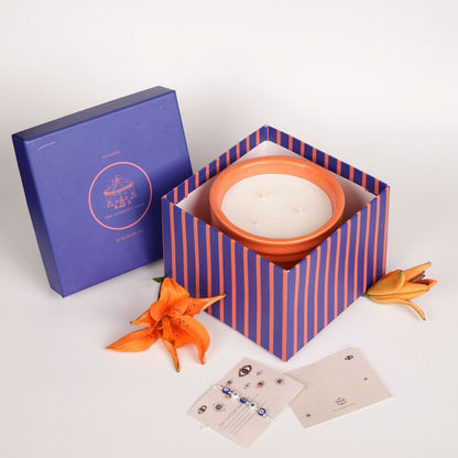 Flame of light Rakhi Box | Orange