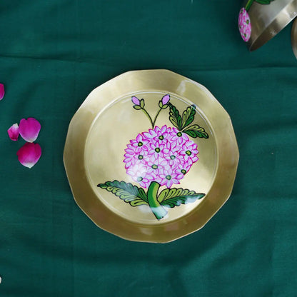 Gulabi Bloom Brass Starter Plate | 6 Inches