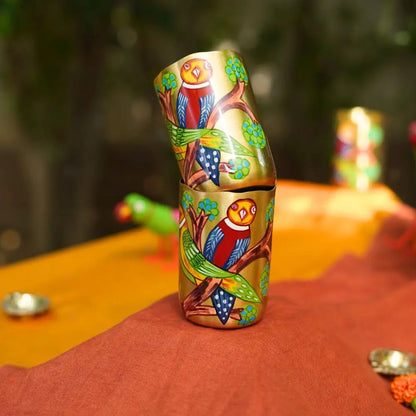 Housewarming Gifts | Handpainted Pure Brass Tumblers