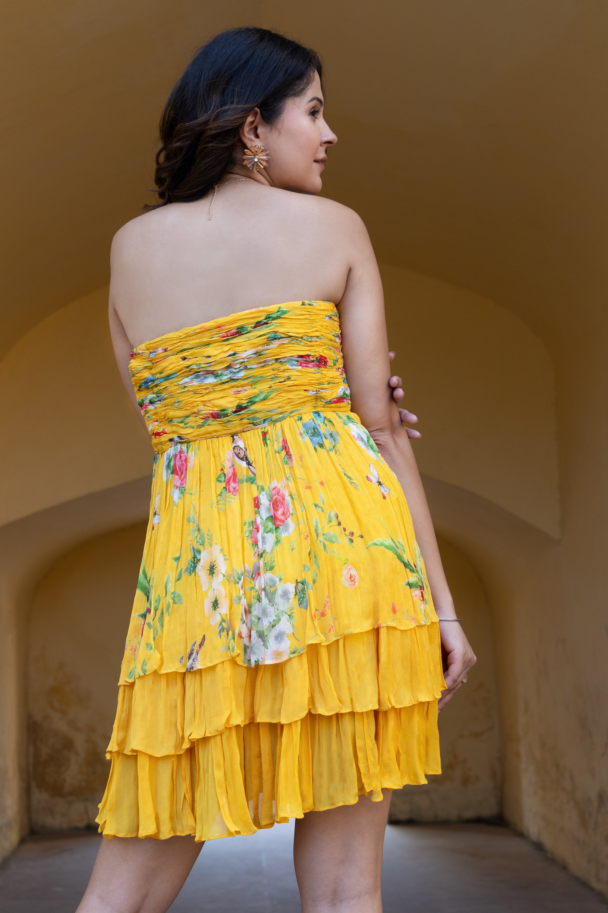 Buy Flared layered tube dress online