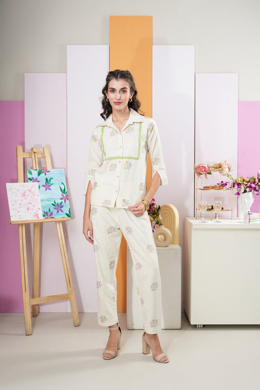 Floral White Co-ord Set