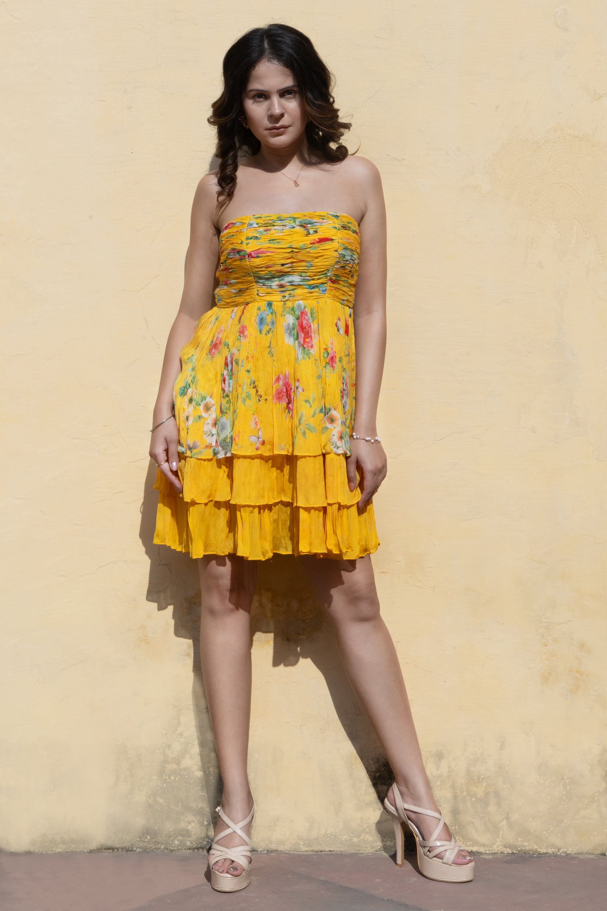 Flared layered tube dress online