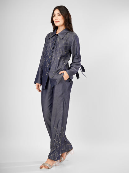 Rhinestone Denim Set