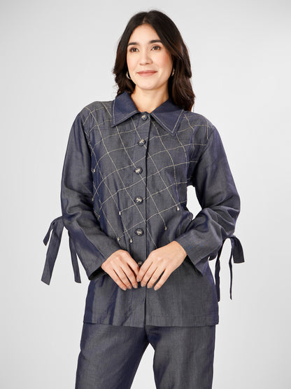 Rhinestone Denim Set