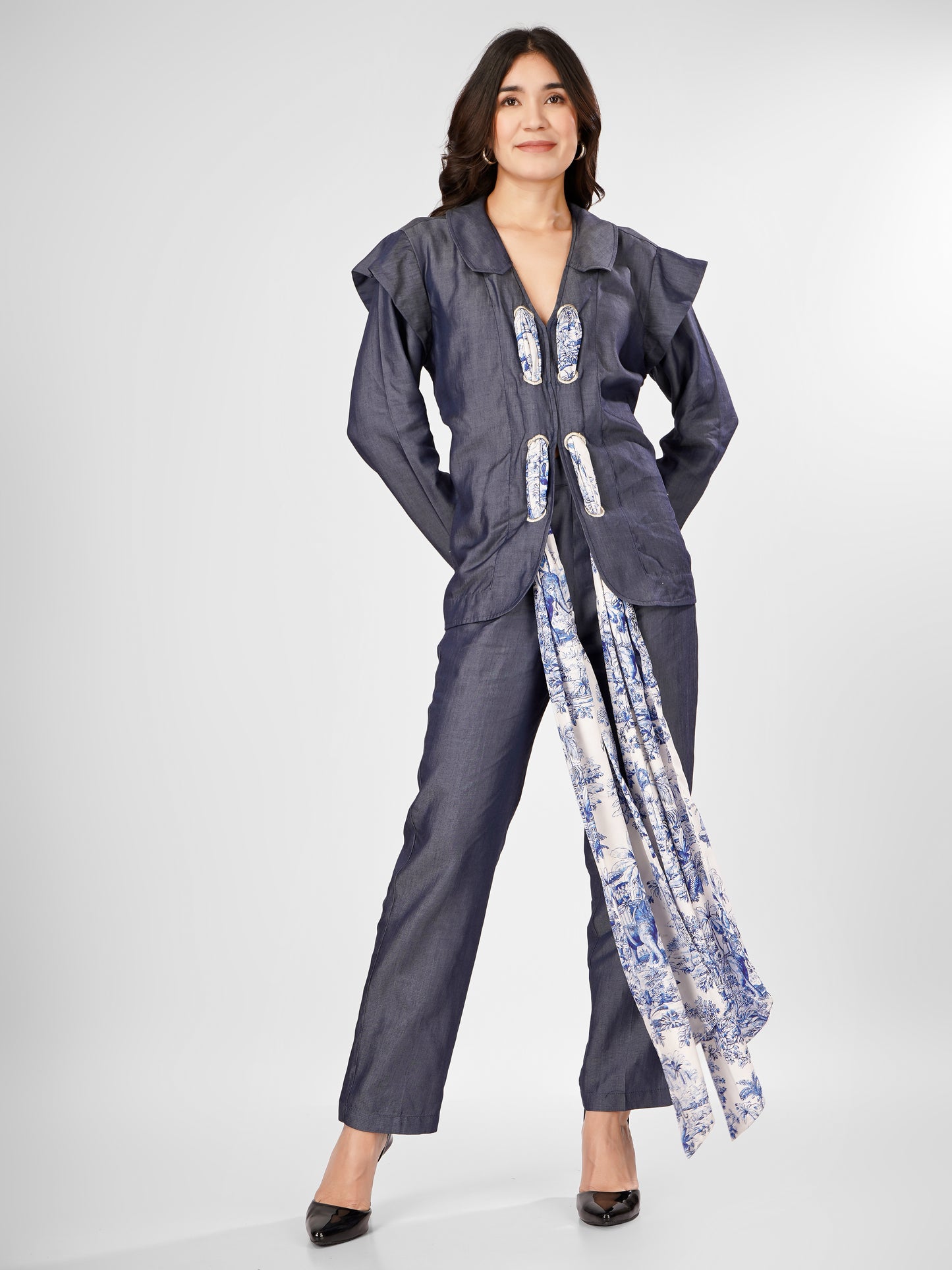 Scarf Denim Set