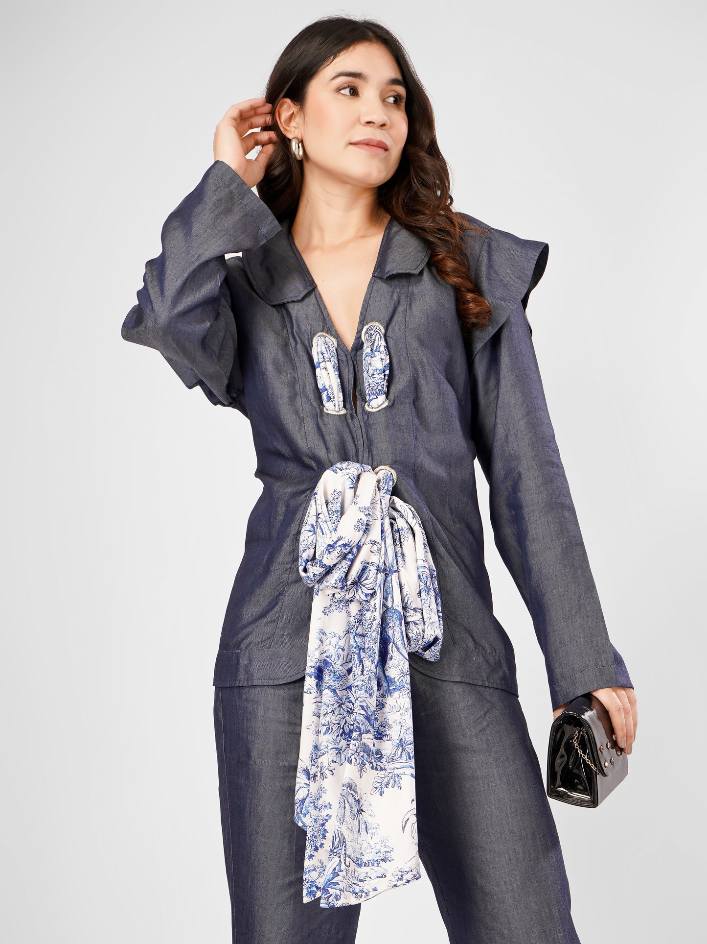 Scarf Denim Set