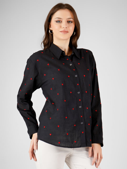 All Hearts Shirt -Black