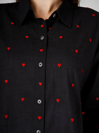 All Hearts Shirt -Black