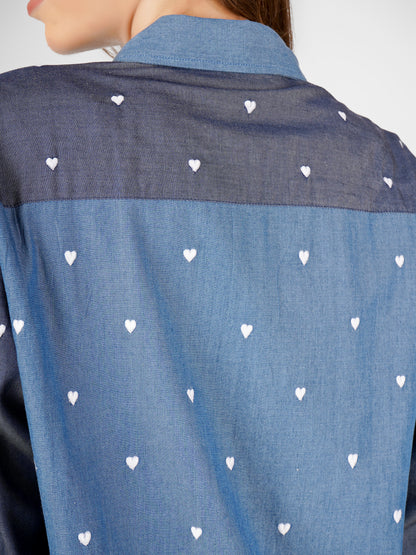 All Hearts Shirt -Blue