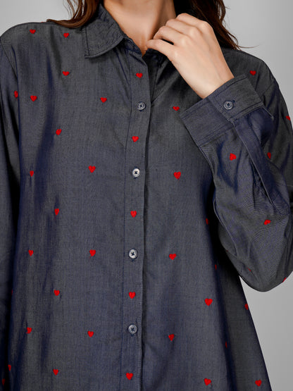 All Heart Shirt- Grey