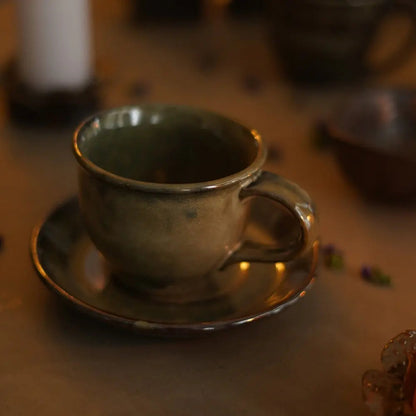 Sage Green Cup & Saucer