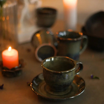 Sage Green Cup & Saucer