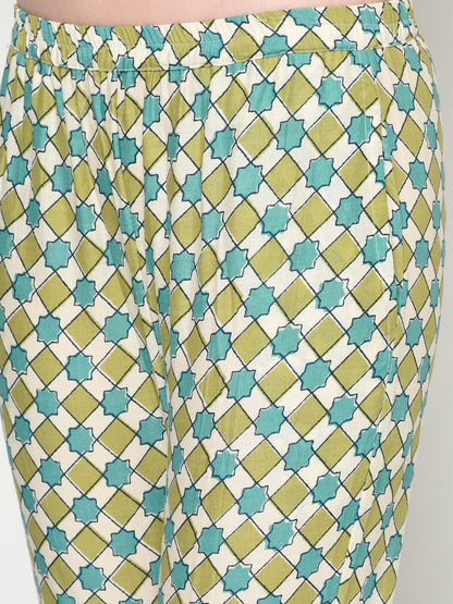 Pure cotton kurta set | Green