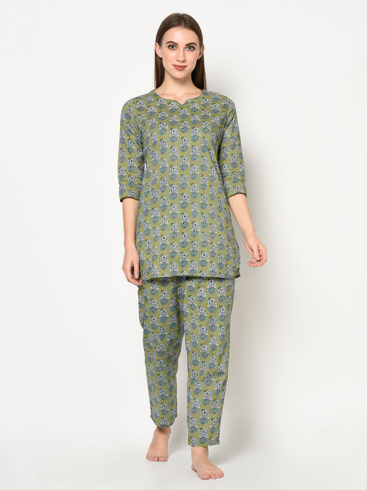 Top and Bottom Set | Blockprint | Ojhas