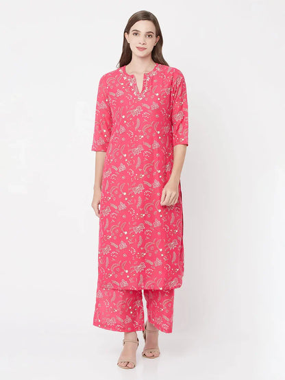 Blockprinted Kurta Set | Cotton Silk