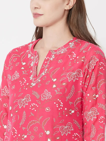 Blockprinted Kurta Set | Cotton Silk
