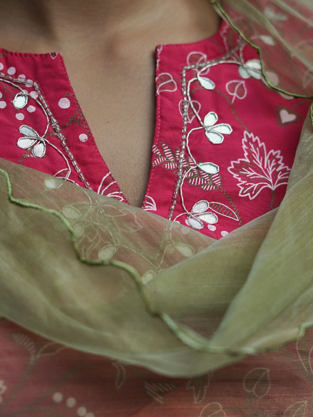 Blockprinted Kurta Set | Cotton Silk