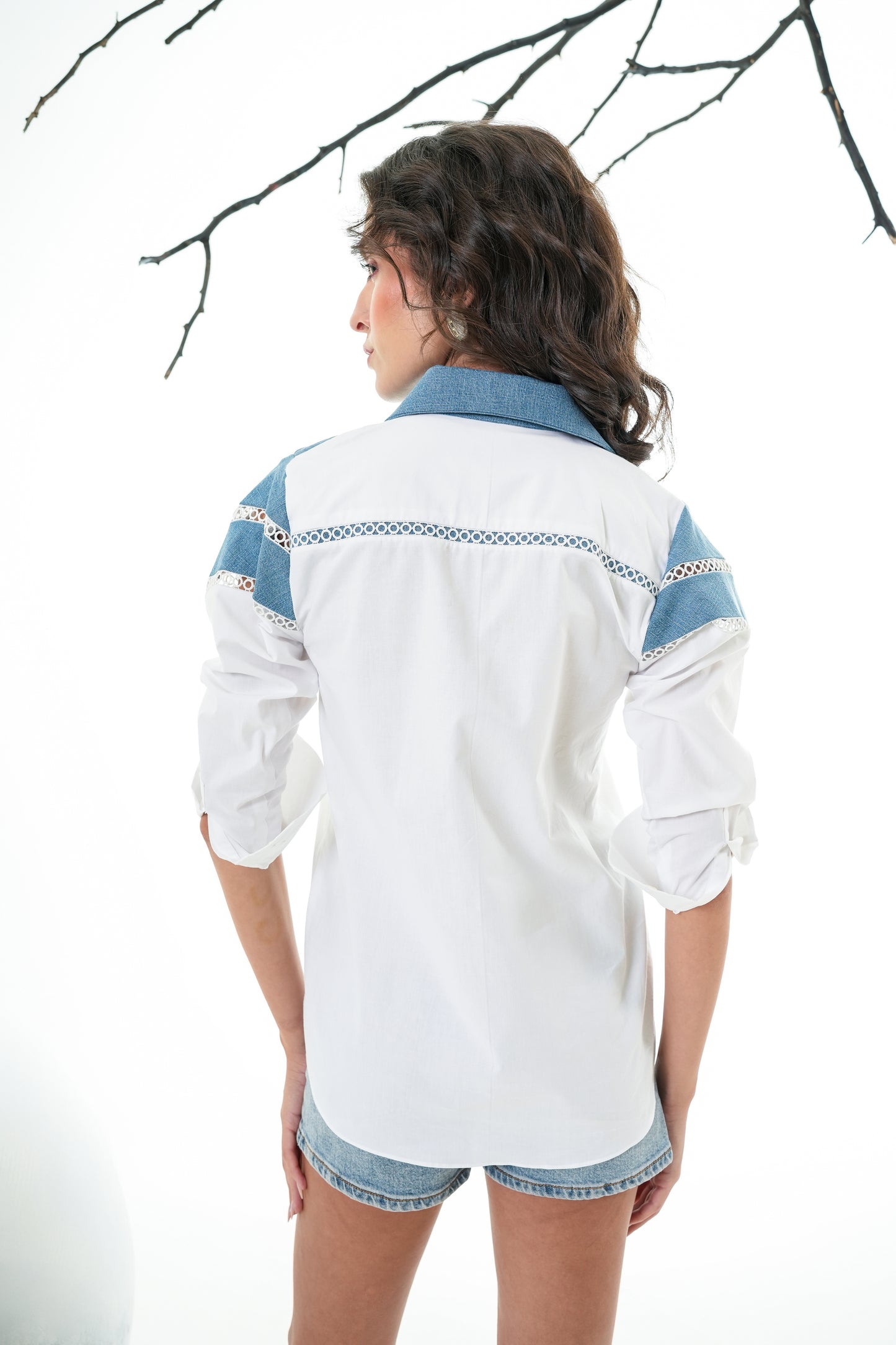 Cowgirl Denim White Shirt