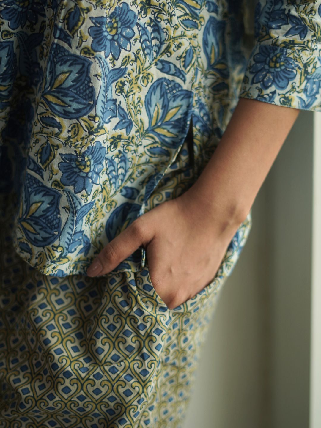 Blockprint Nightsuit Set | Samah